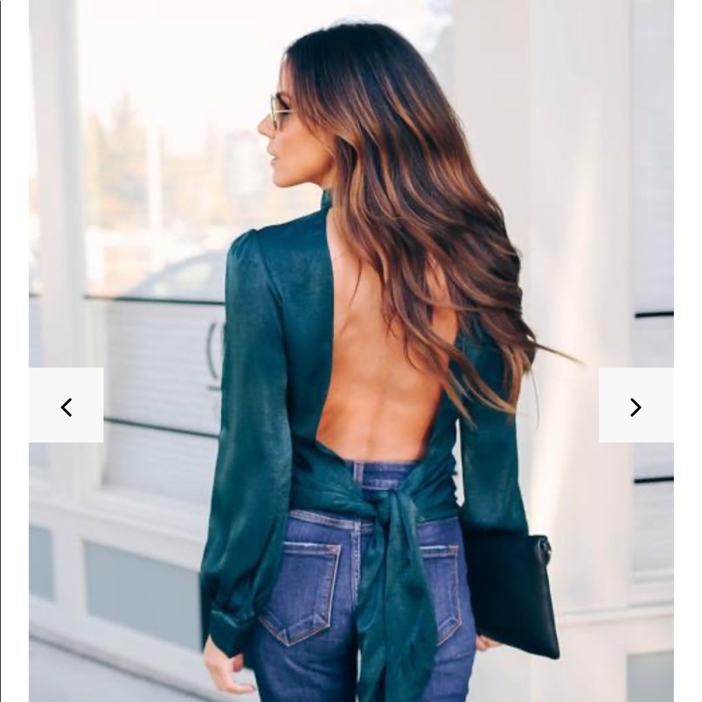 Open back blouse
